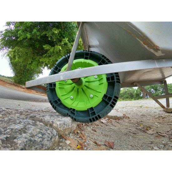 RODA COMPLETA COM PNEU FLEX EIXO 1 CARRINHO-  FB PNEU