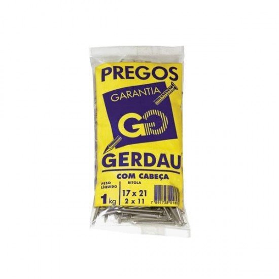 PREGO 17X21 COM CABEÇA KG