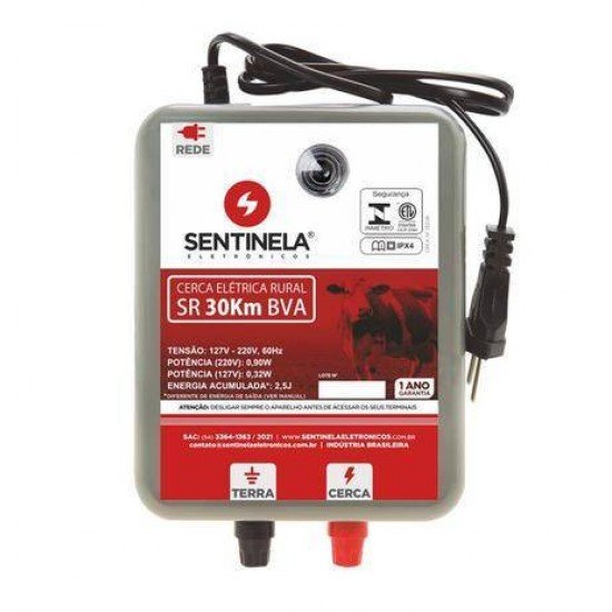 ELETRIFICADOR DE CERCA MOD.SR 30KM BVA (2,5J-1.250M LINEAR)