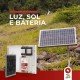 ELETRIFICADOR DE CERCA SUPER TURBO 100KM BATERIA C/ PLACA SOLAR