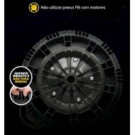 RODA COMPLETA COM PNEU FLEX EIXO 3/4 CARRIOLA- FB PNEU
