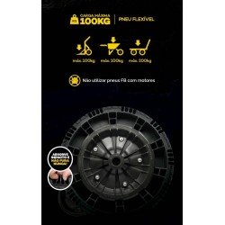 RODA COMPLETA COM EIXO UNIVERSAL -  FB PNEU