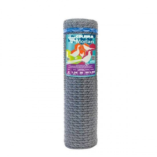 TELA GALINHA 2 POL X FIO 18 (1,24MM) X 1,20 CM ALTURA X 50 METROS